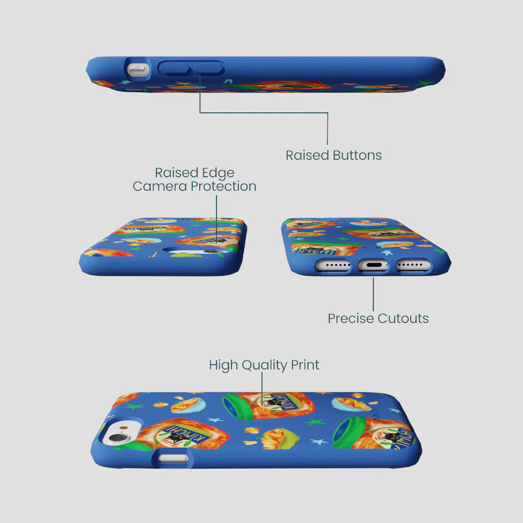 Electric Blue Kimchi Club iPhone 6/6s/7/8/SE Case - Image 3