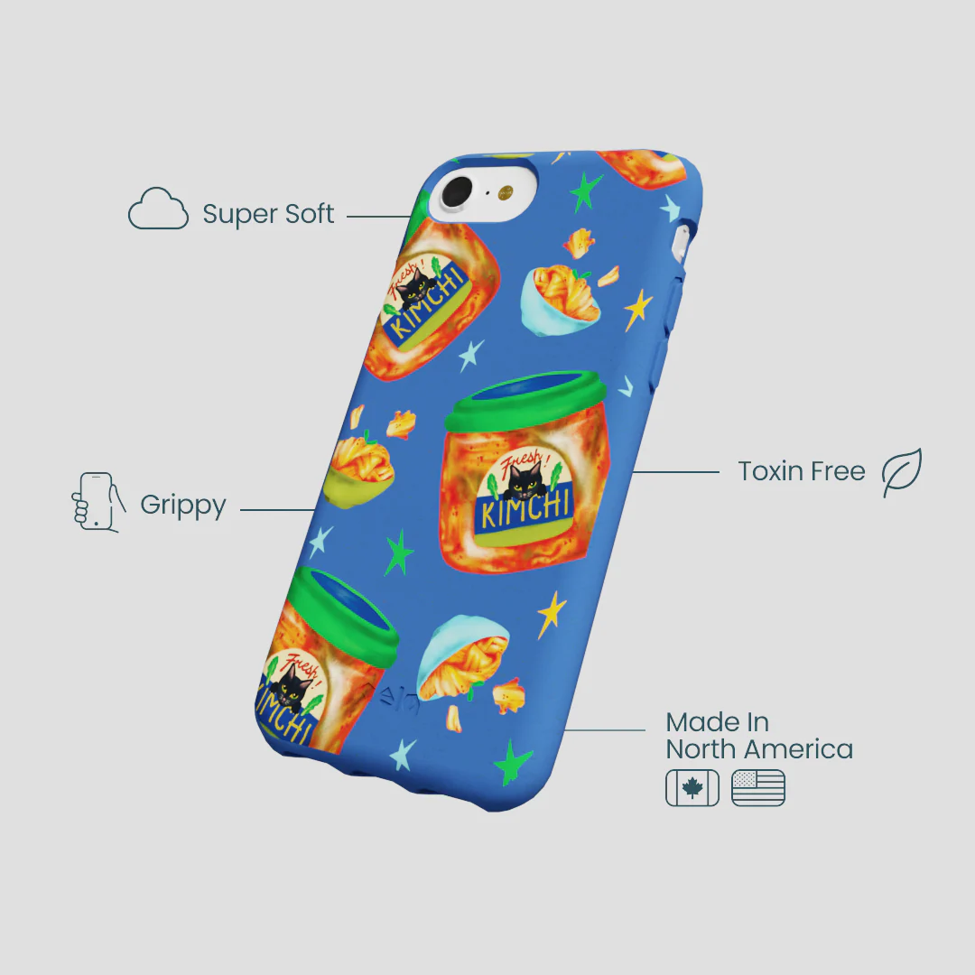 Electric Blue Kimchi Club iPhone 6/6s/7/8/SE Case - Image 4