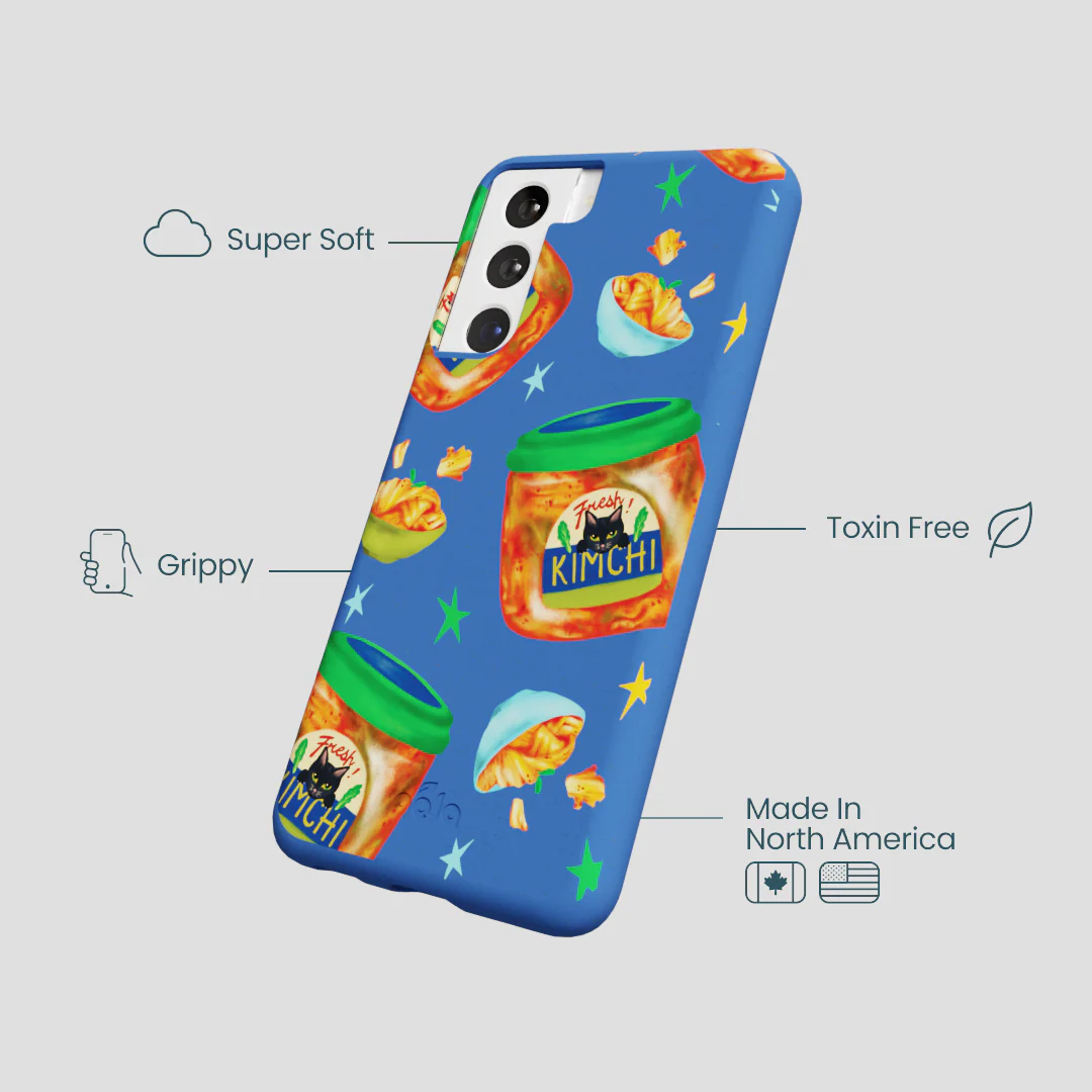 Electric Blue Kimchi Club Samsung Galaxy S22 Case - Image 4