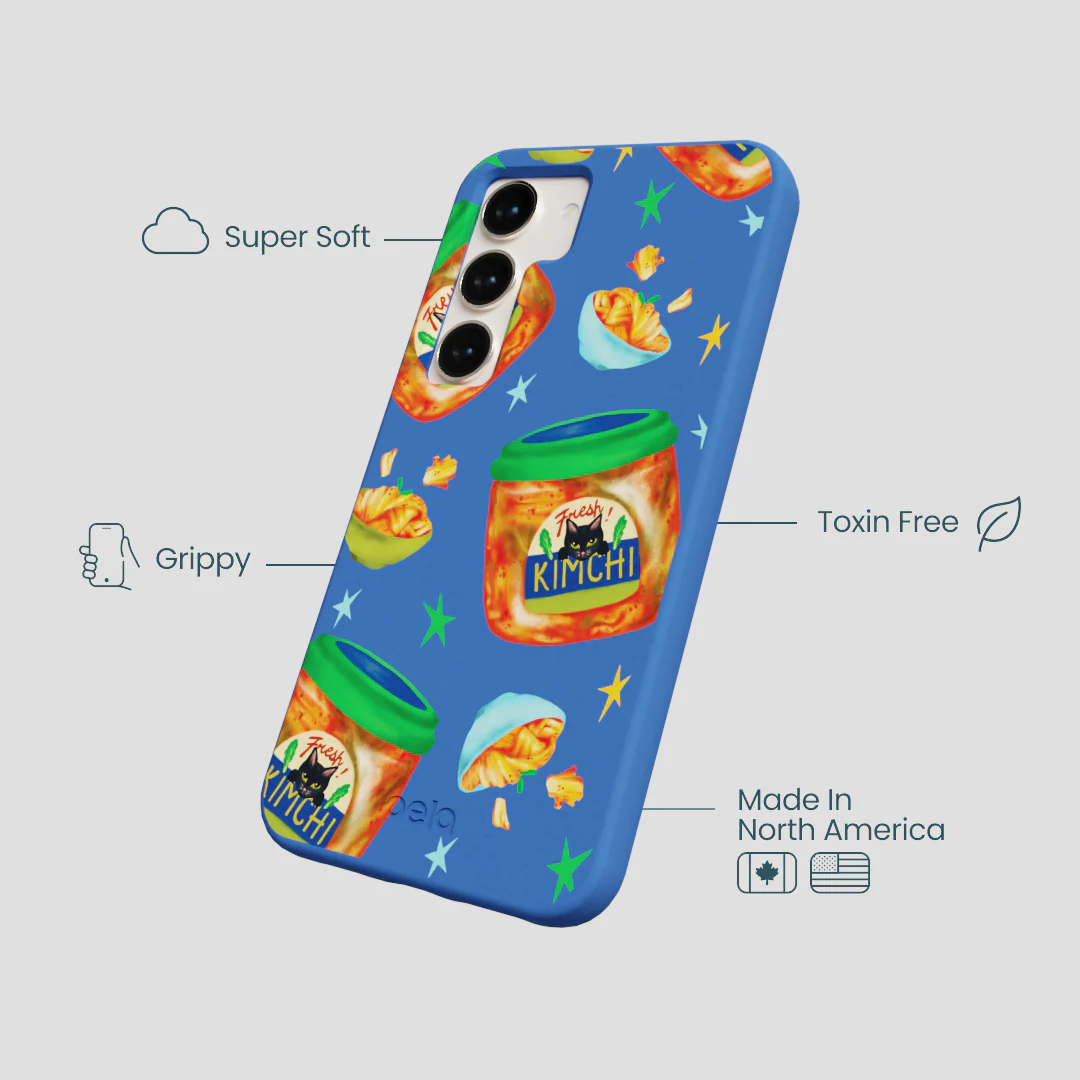 Electric Blue Kimchi Club Samsung Galaxy S23 Case - Image 4
