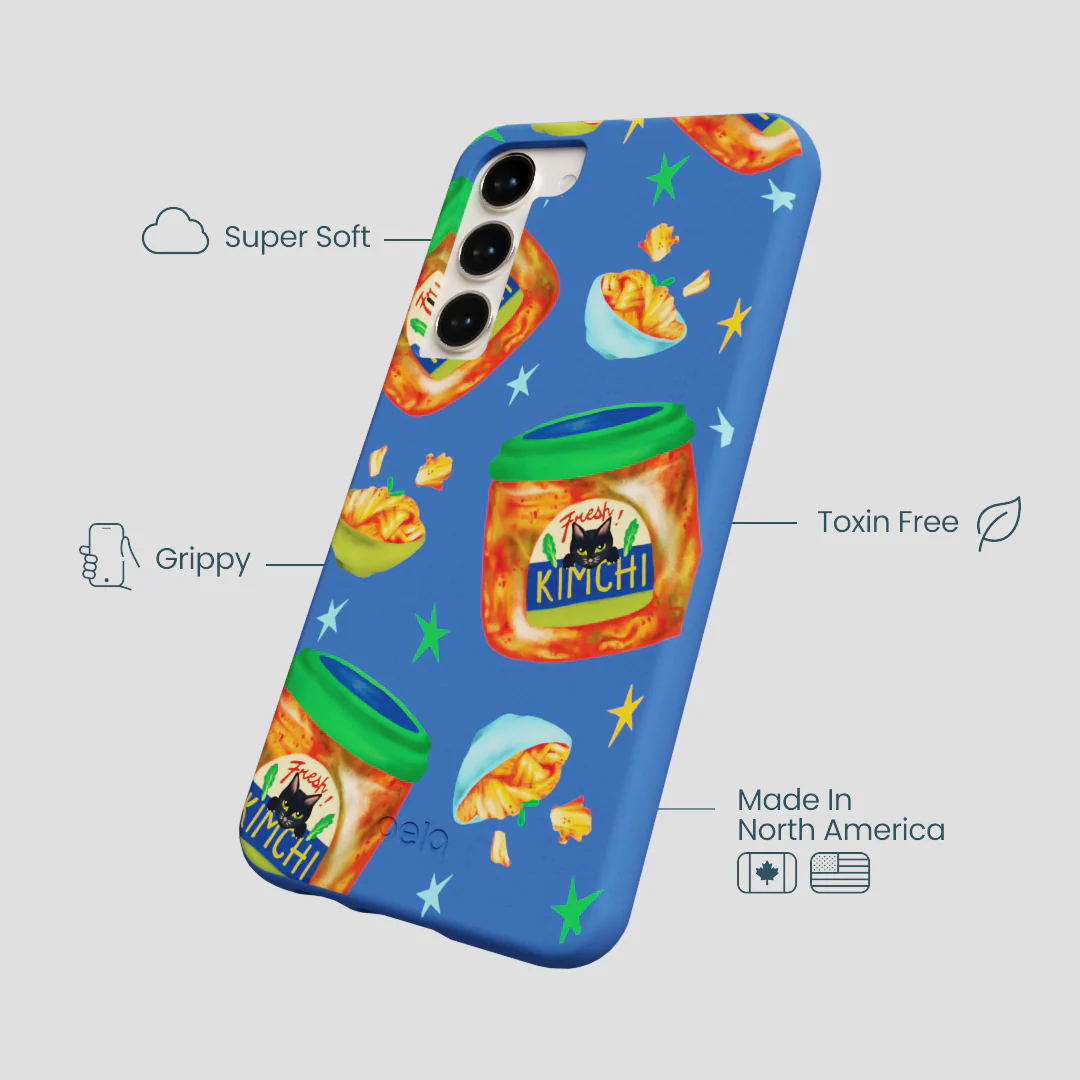 Electric Blue Kimchi Club Samsung Galaxy S23+(Plus) Case - Image 4