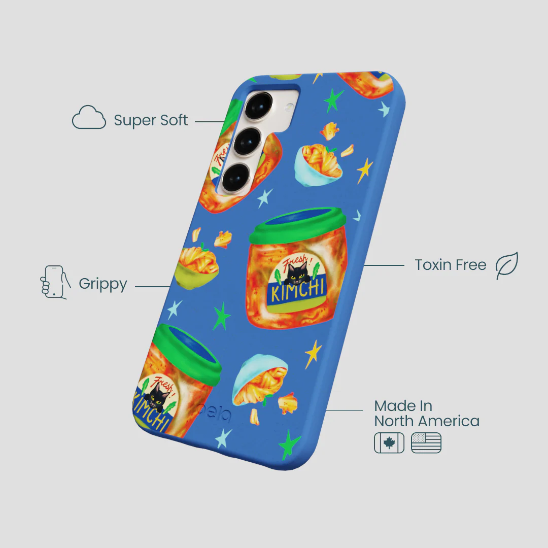 Electric Blue Kimchi Club Samsung Galaxy S24 Case - Image 4
