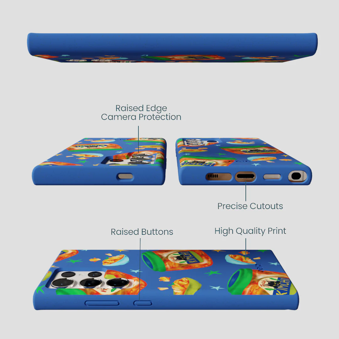 Electric Blue Kimchi Club Samsung Galaxy S24 Ultra Case - Image 3