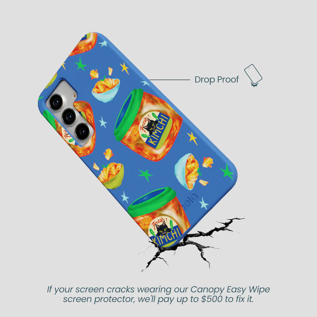 Electric Blue Kimchi Club Samsung Galaxy S25 Case - Image 5