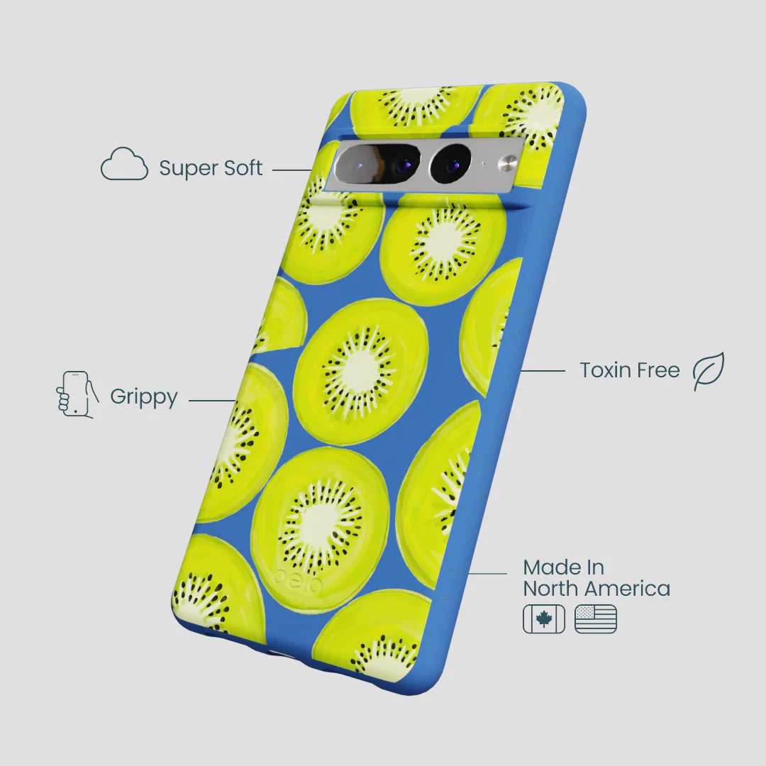 Electric Blue Kiwi Slices Google Pixel 7 Pro Case - Image 4
