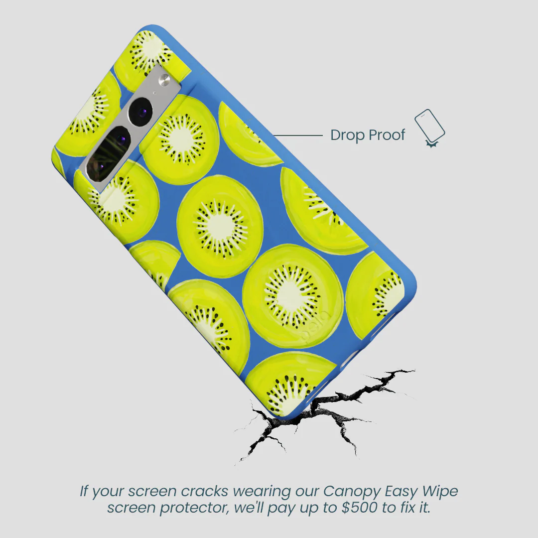 Electric Blue Kiwi Slices Google Pixel 7 Pro Case - Image 5