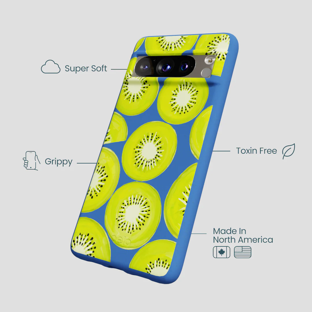 Electric Blue Kiwi Slices Google Pixel 8 Pro Case - Image 4