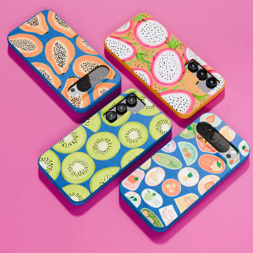 Electric Blue Kiwi Slices Google Pixel 8a Case - Image 6