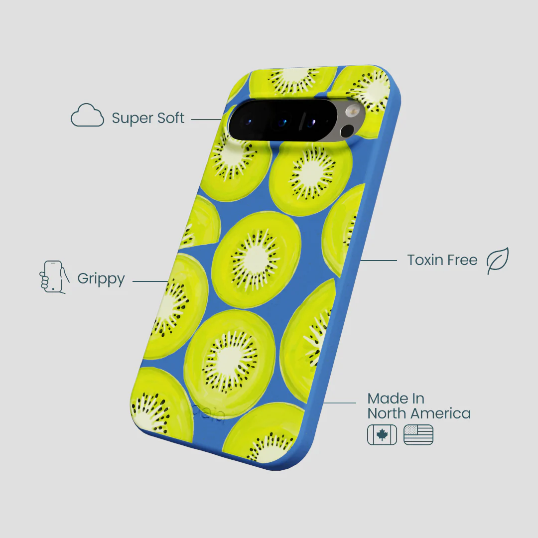 Electric Blue Kiwi Slices Google Pixel 9/9 Pro Case - Image 4