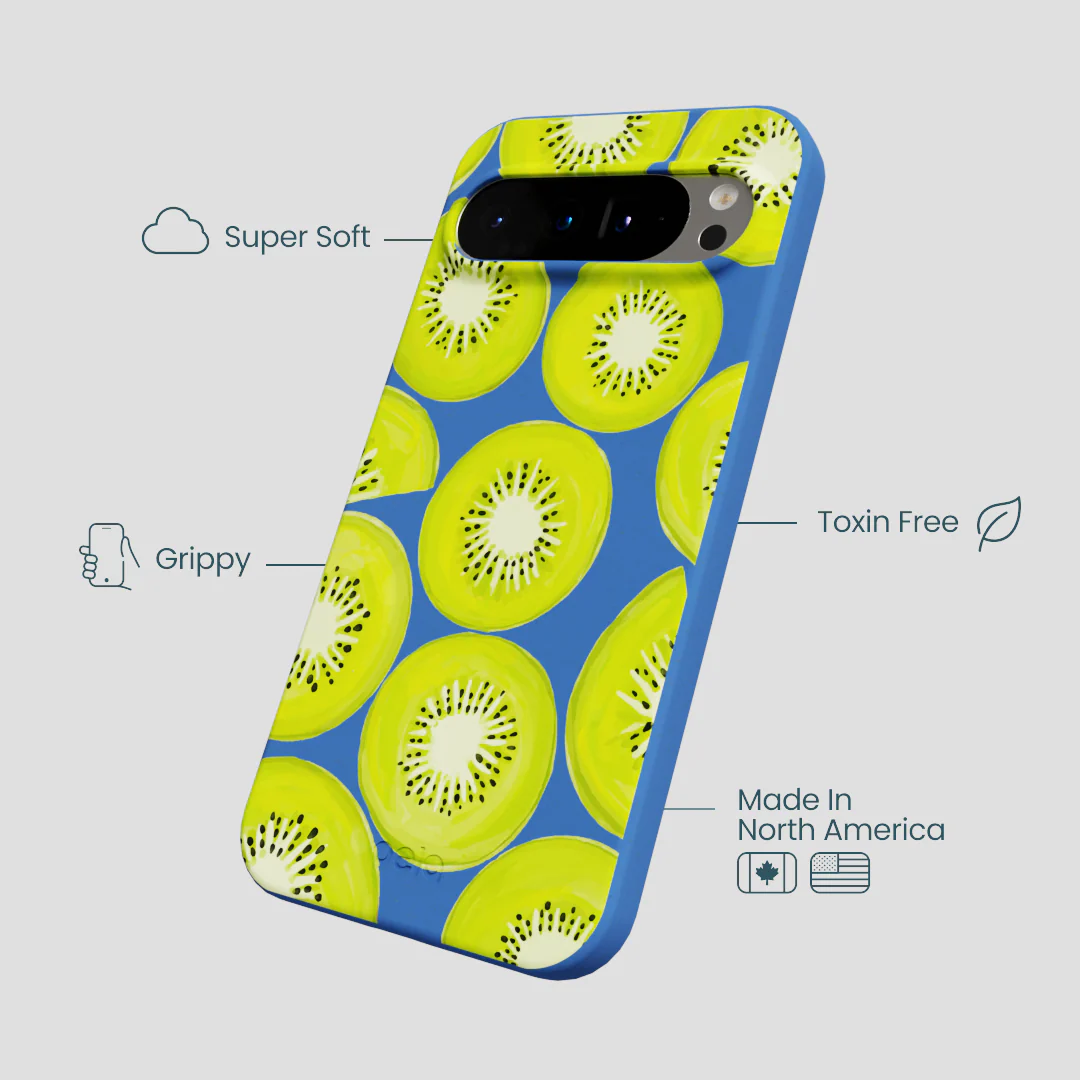 Electric Blue Kiwi Slices Google Pixel 9 Pro XL Case - Image 4