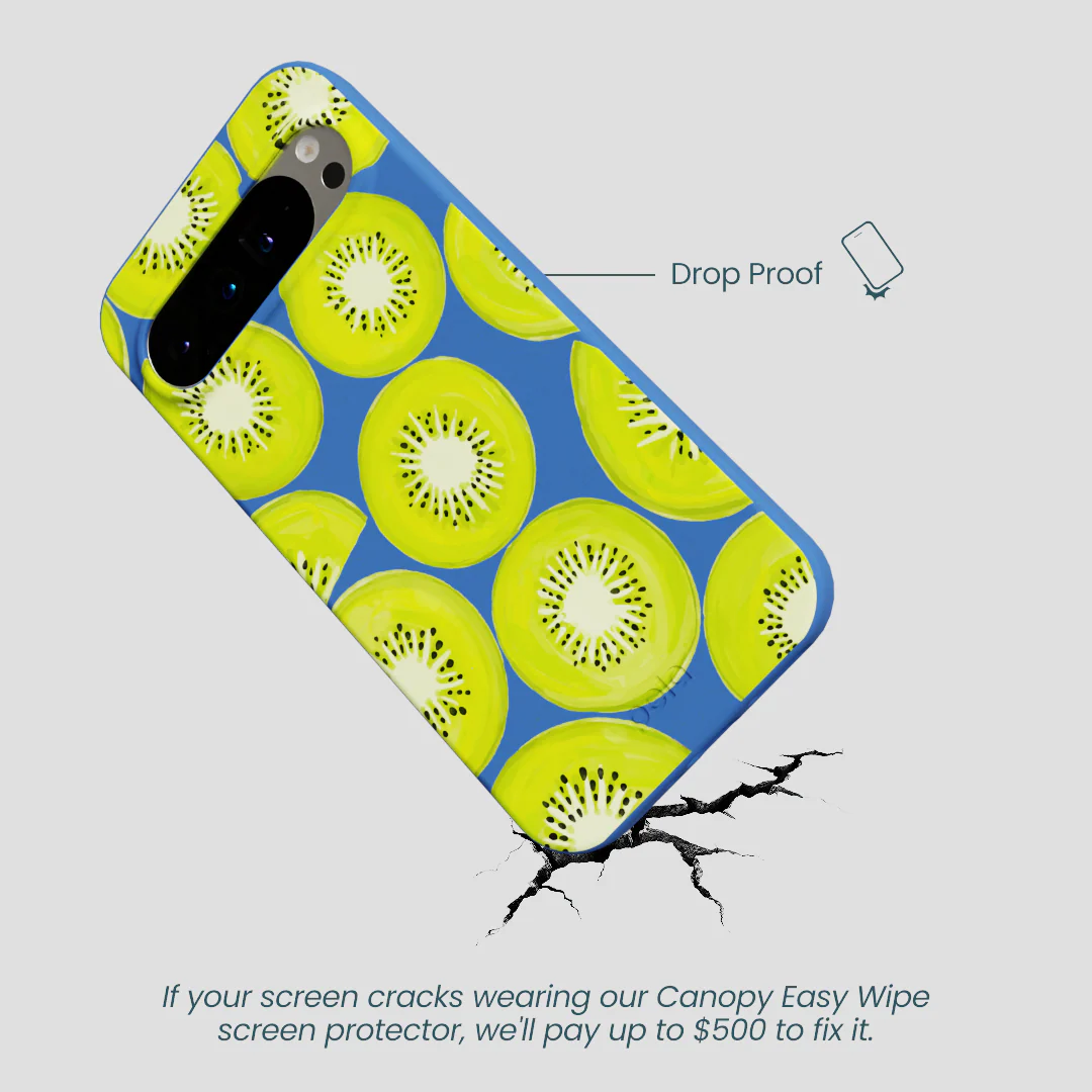 Electric Blue Kiwi Slices Google Pixel 9 Pro XL Case - Image 5