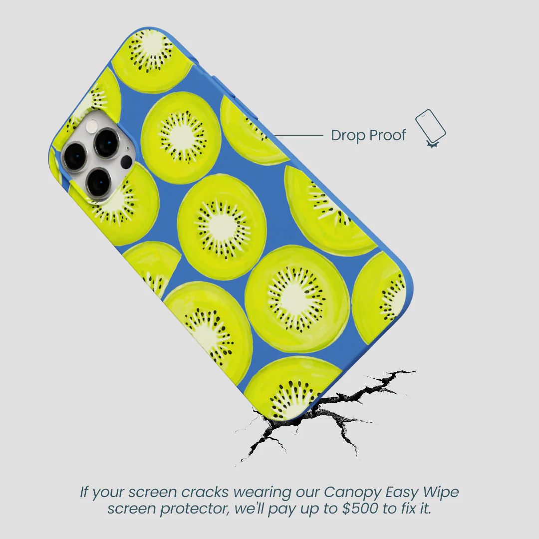 Electric Blue Kiwi Slices iPhone 12 Pro Max Case - Image 5