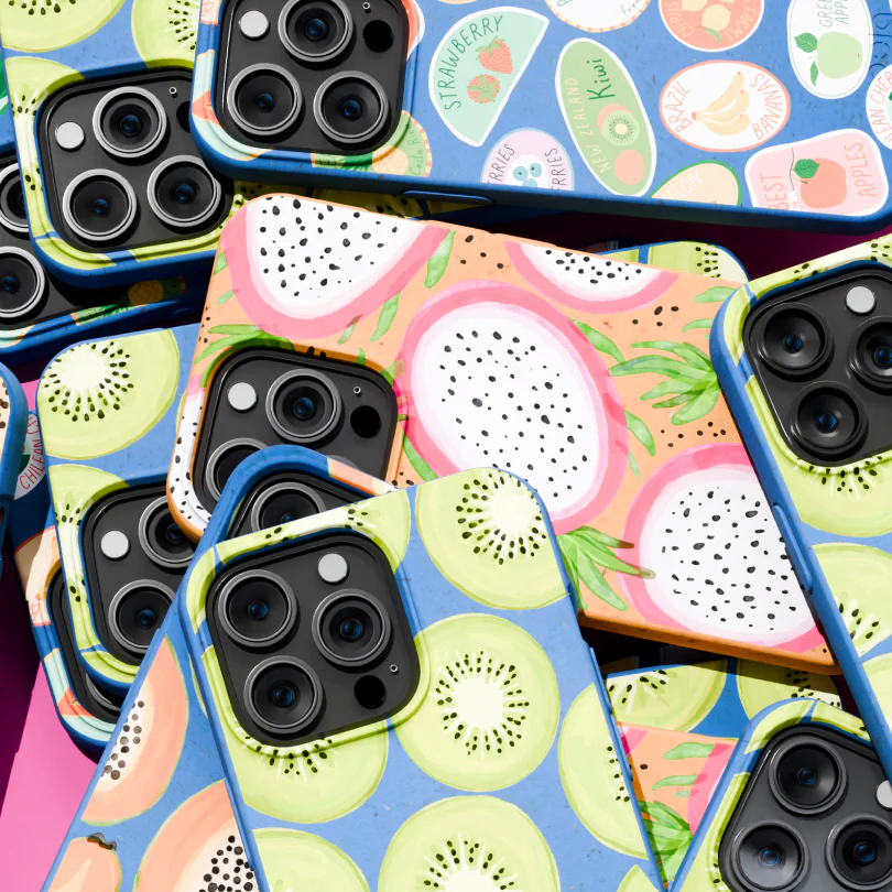 Electric Blue Kiwi Slices iPhone 12 Pro Max Case - Image 6