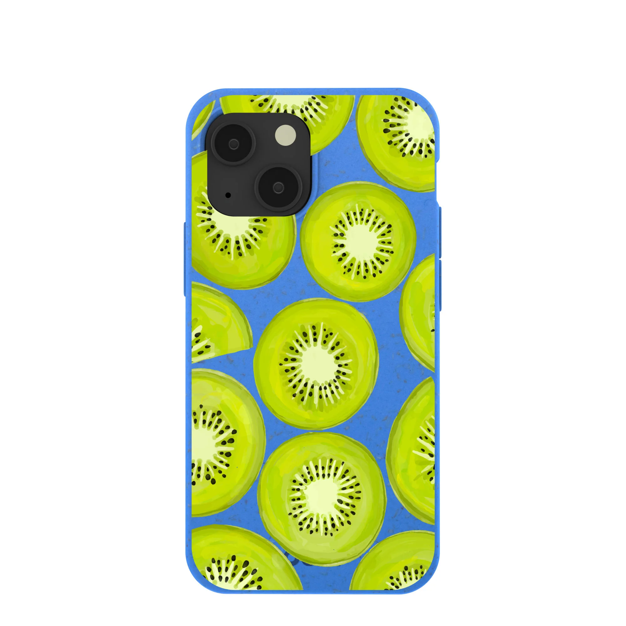 Electric Blue Kiwi Slices iPhone 13 Mini Case