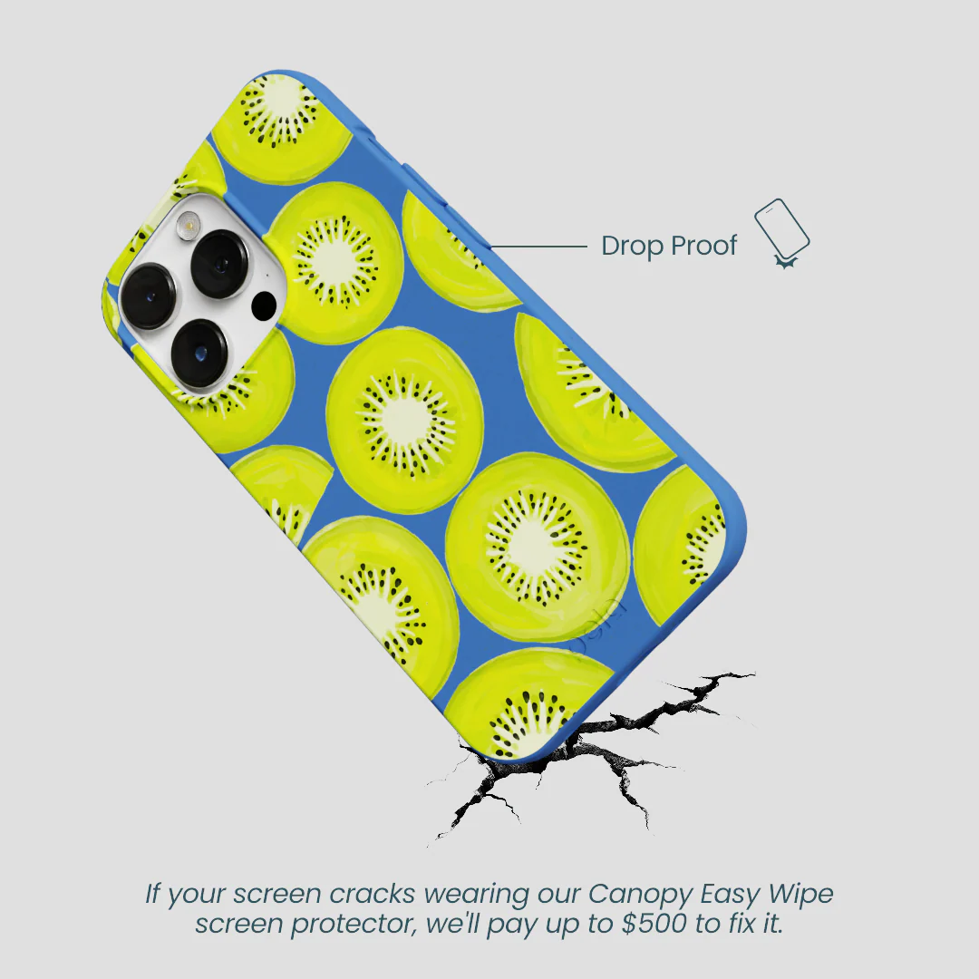 Electric Blue Kiwi Slices iPhone 13 Pro Max Case - Image 5