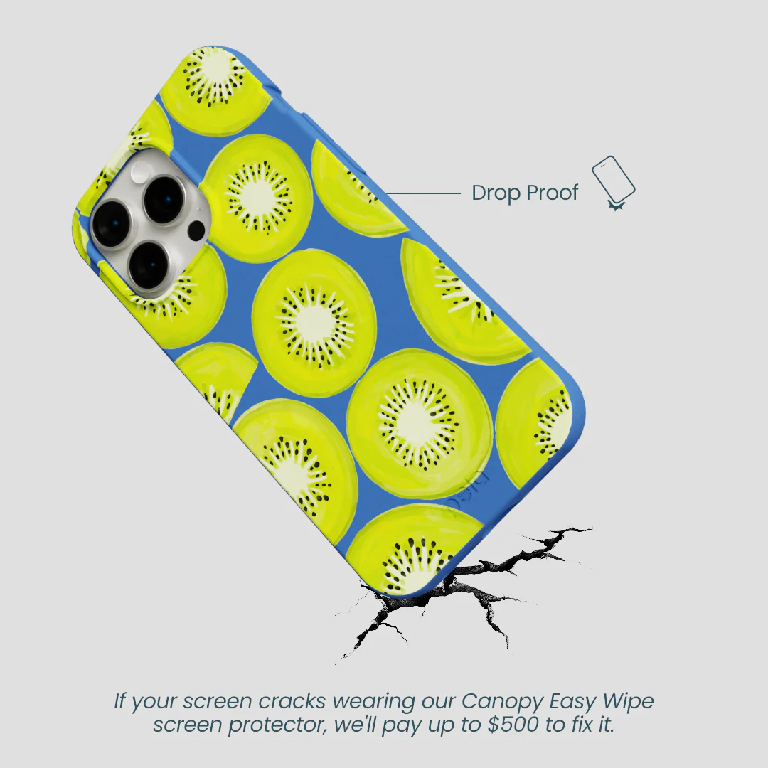 Electric Blue Kiwi Slices iPhone 14 Pro Max Case - Image 5