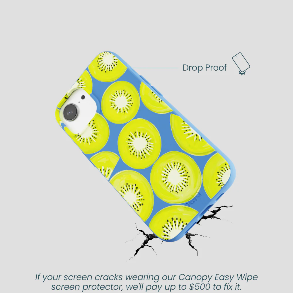 Electric Blue Kiwi Slices iPhone 16e/17e Case - Image 5