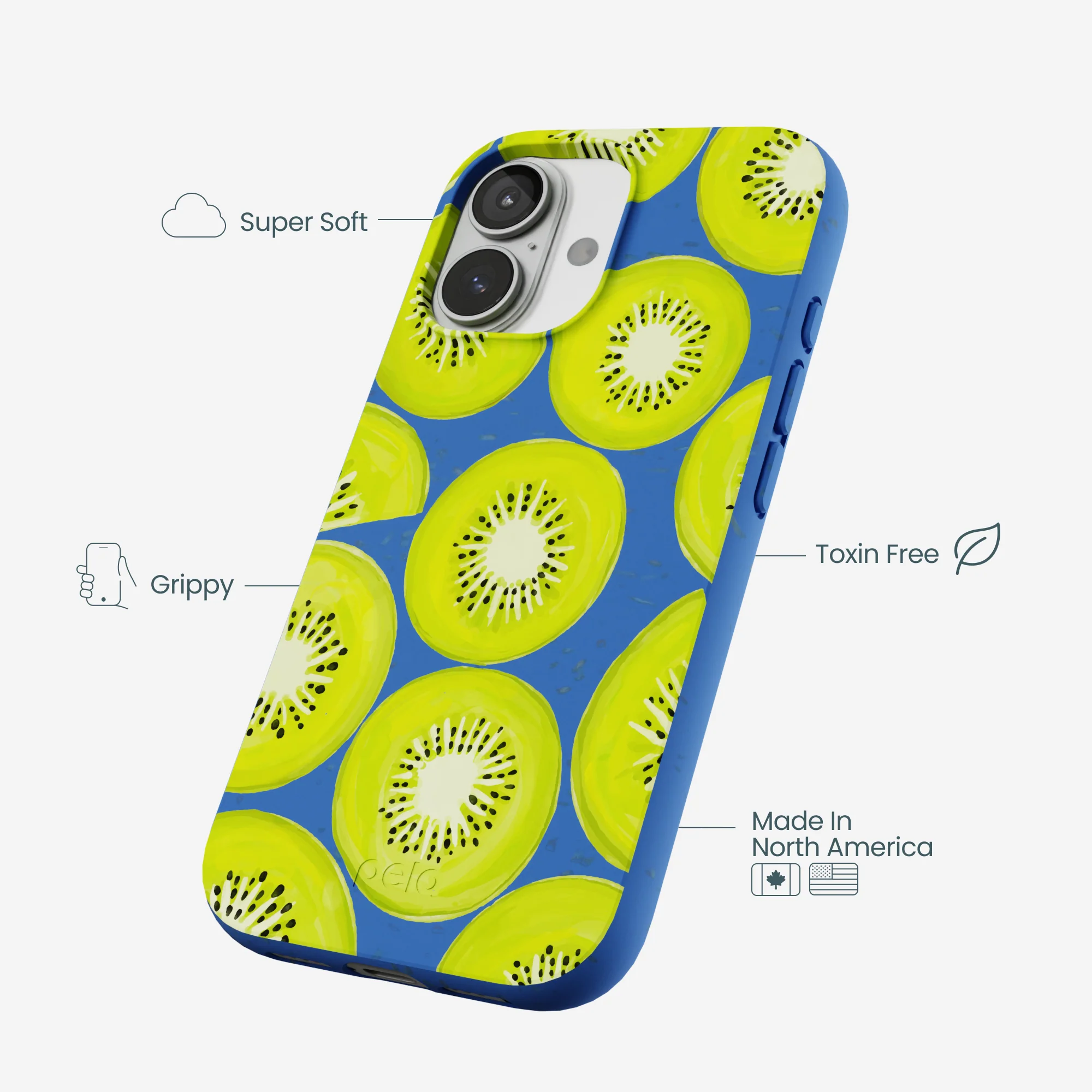 Electric Blue Kiwi Slices iPhone 17 Case - Image 4