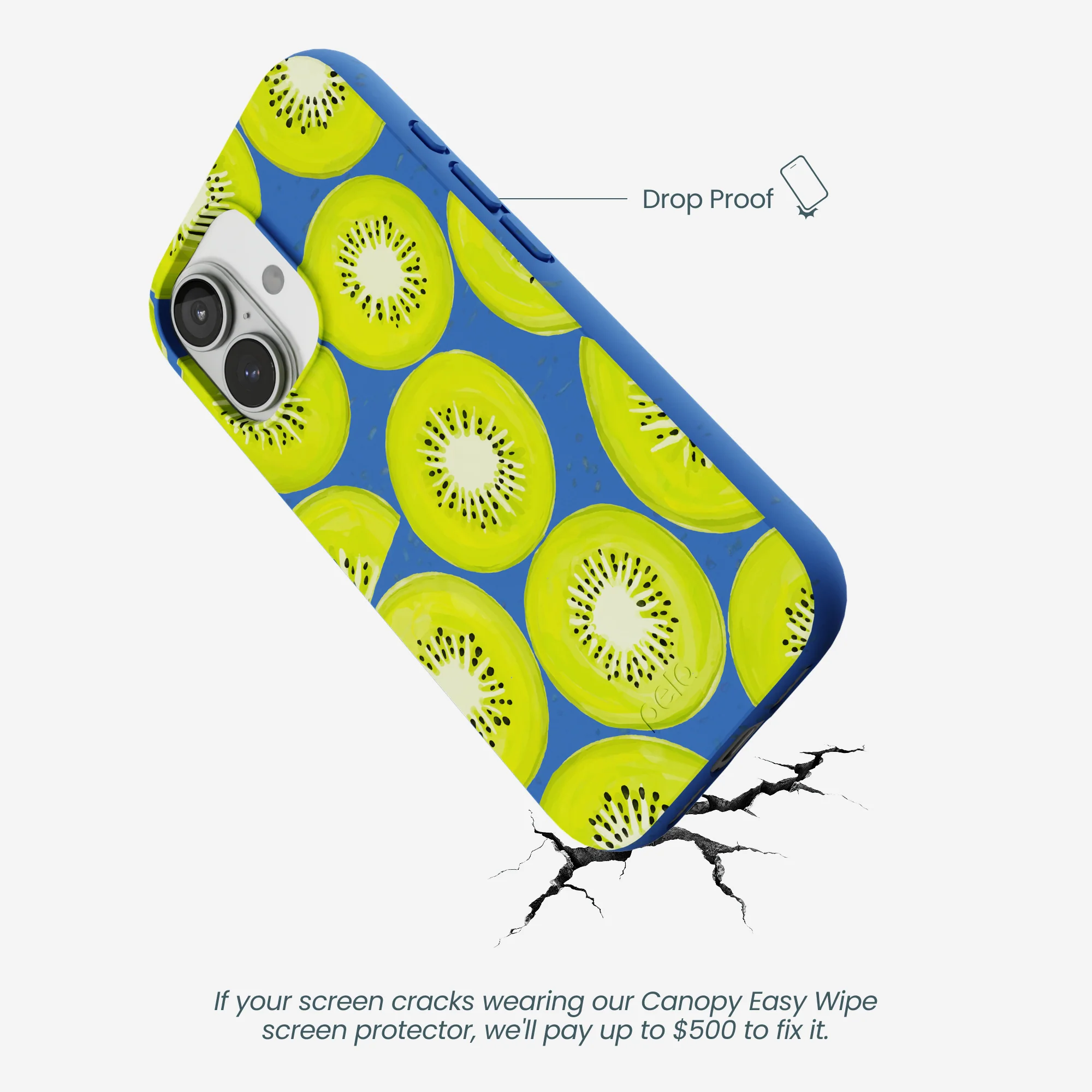 Electric Blue Kiwi Slices iPhone 17 Case - Image 5