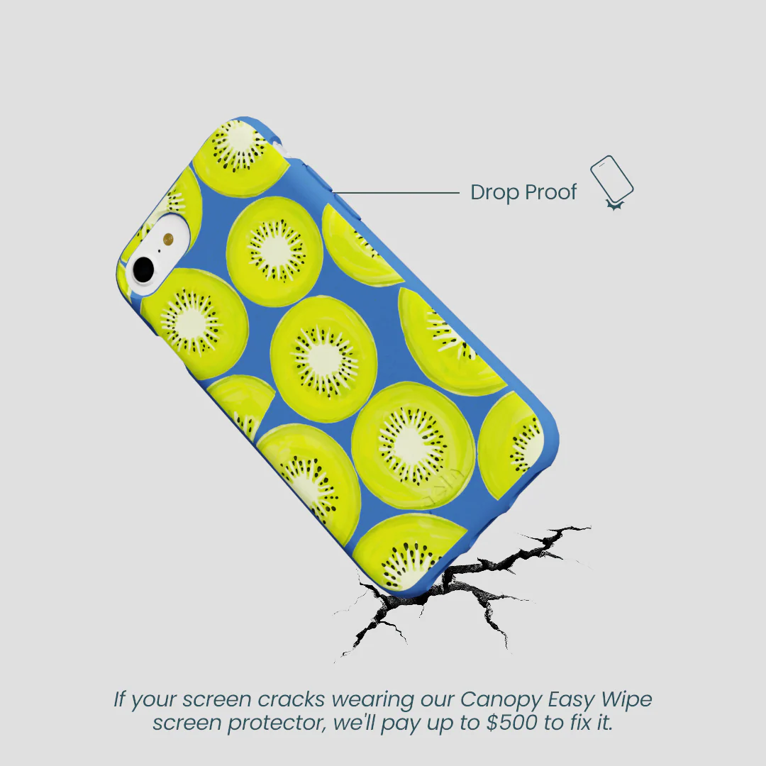 Electric Blue Kiwi Slices iPhone 6/6s/7/8/SE Case - Image 5