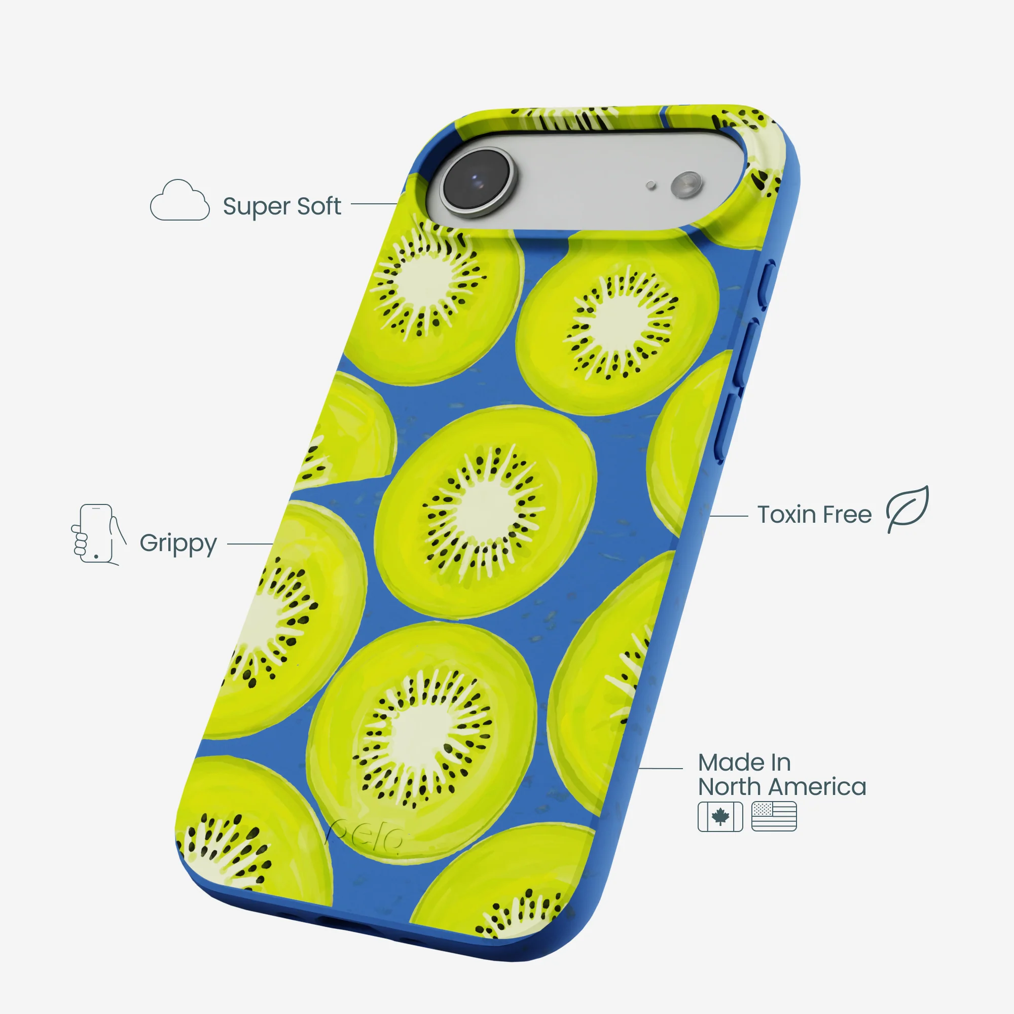 Electric Blue Kiwi Slices iPhone Air Case - Image 4