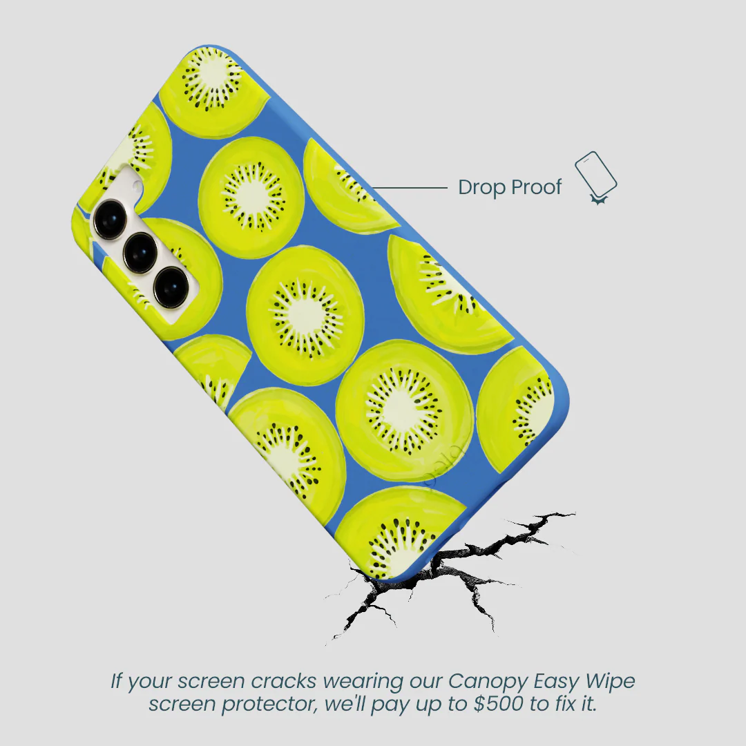Electric Blue Kiwi Slices Samsung Galaxy S23+(Plus) Case - Image 5