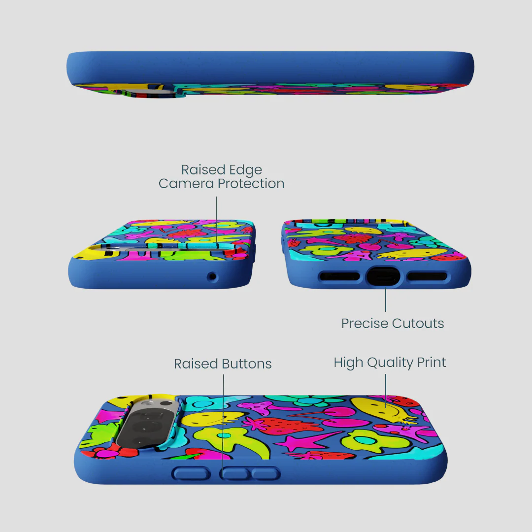 Electric Blue Melty Mood Google Pixel 10/10 Pro Case - Image 2