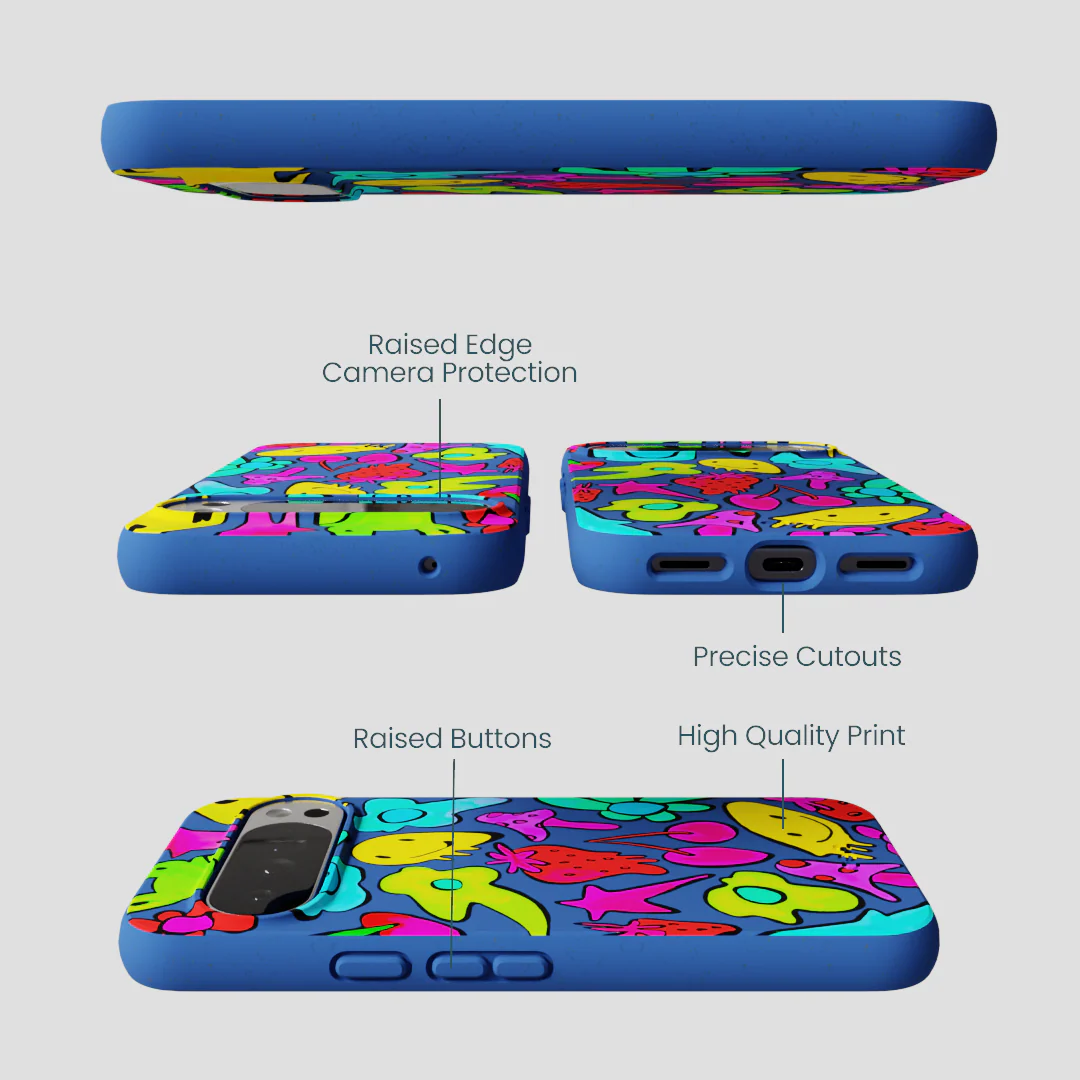 Electric Blue Melty Mood Google Pixel 10 Pro XL Case - Image 2