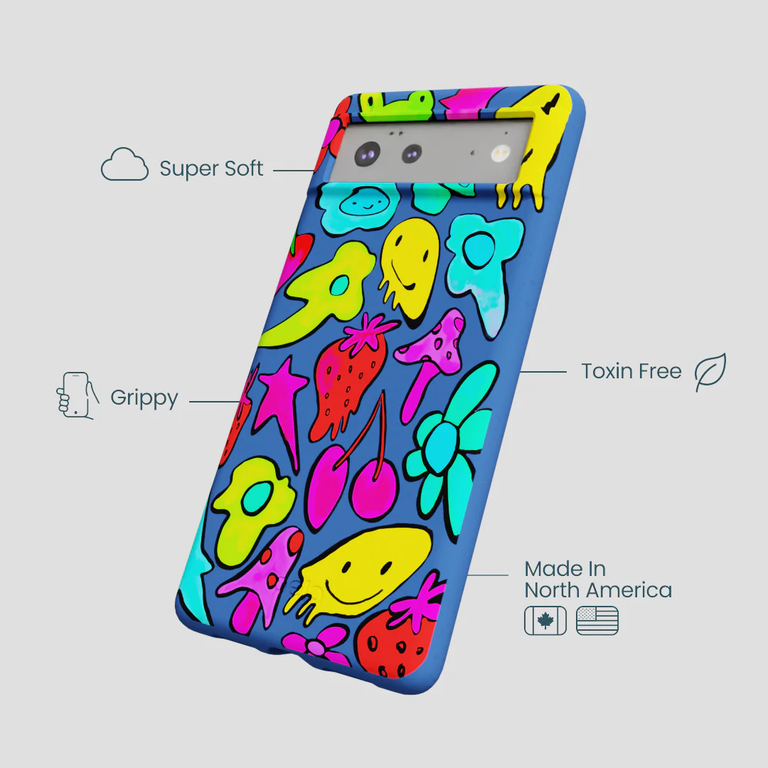 Electric Blue Melty Mood Google Pixel 6 Case - Image 3