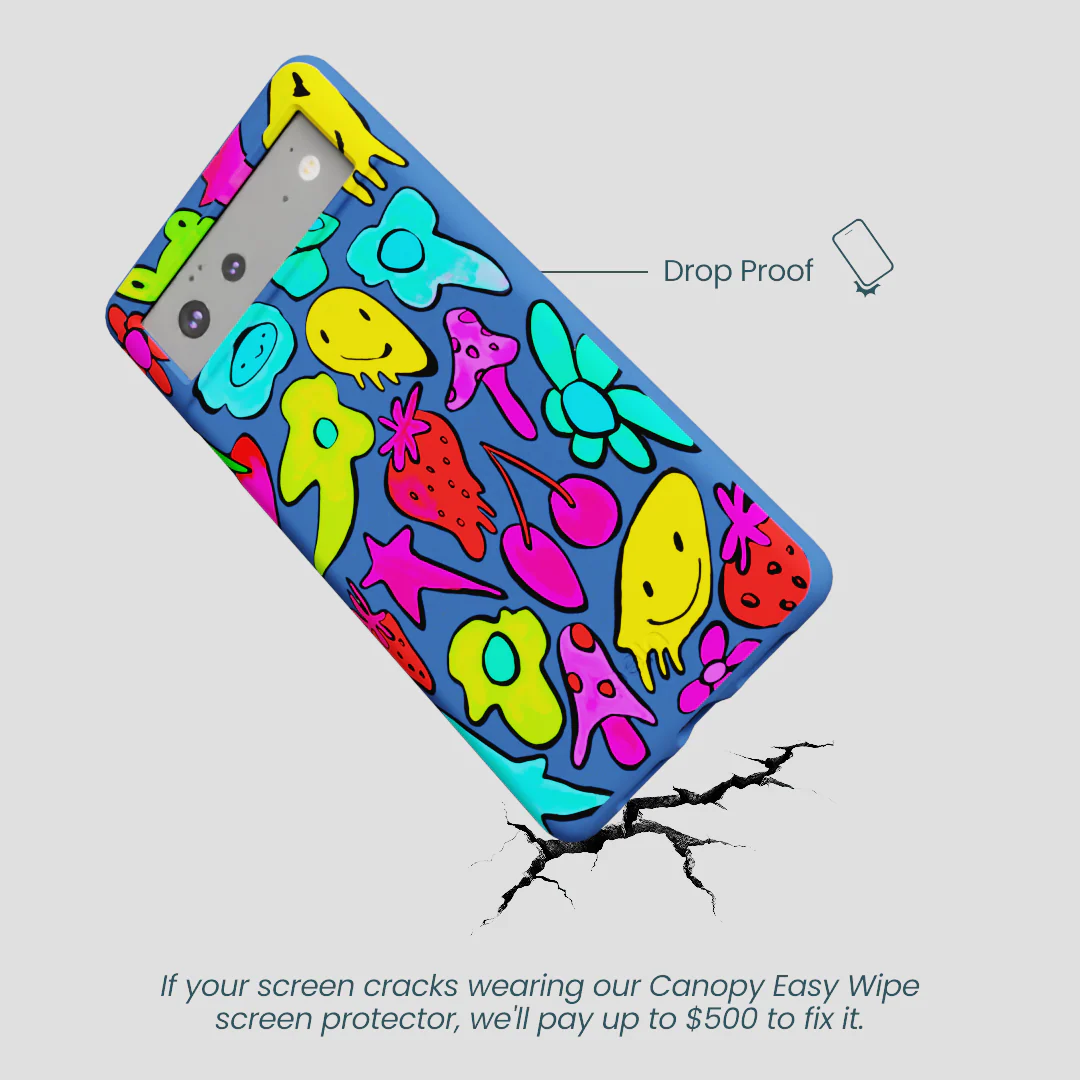 Electric Blue Melty Mood Google Pixel 6a Case - Image 4