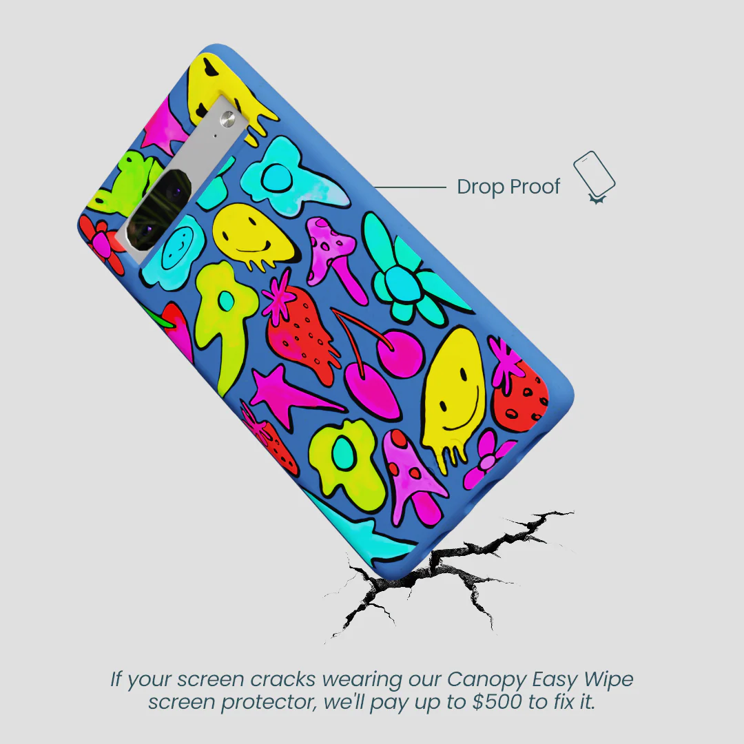 Electric Blue Melty Mood Google Pixel 7 Case - Image 4