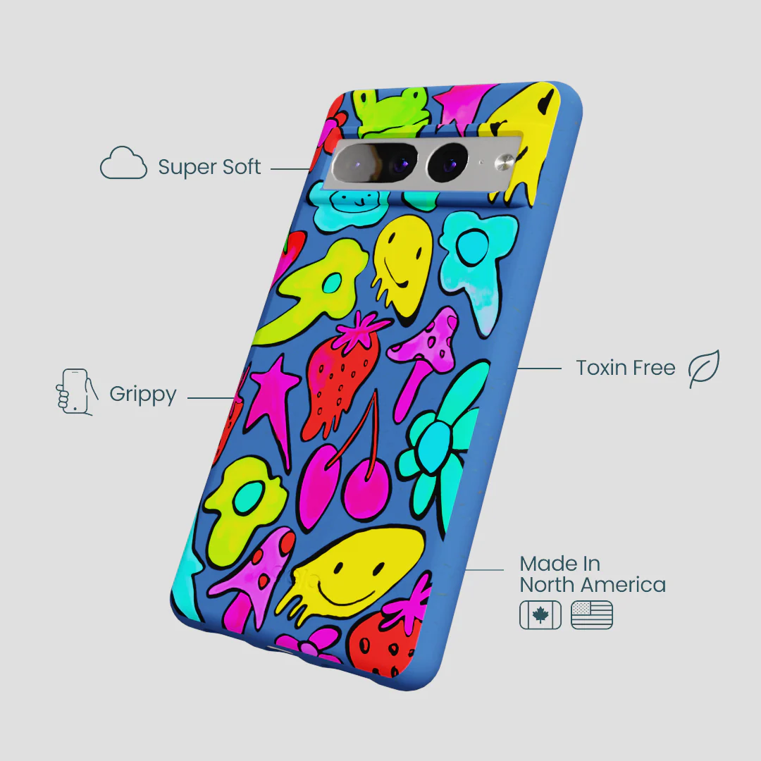Electric Blue Melty Mood Google Pixel 7 Pro Case - Image 3