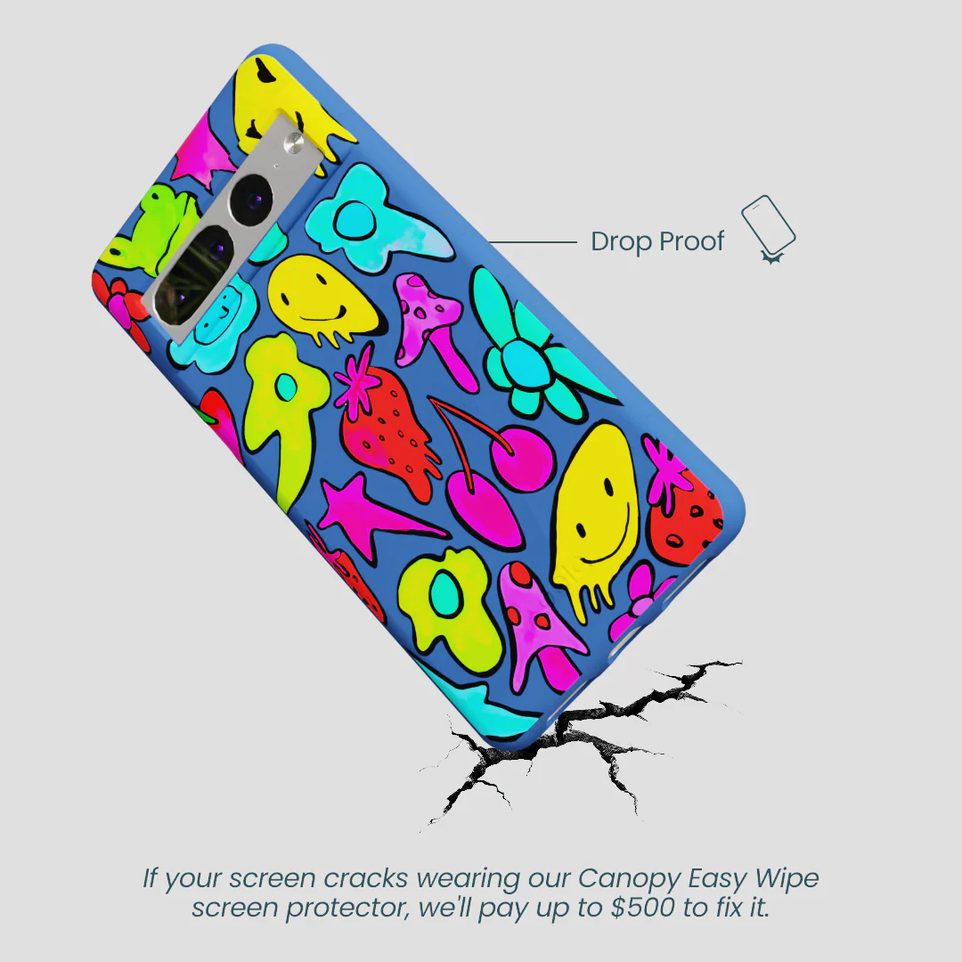 Electric Blue Melty Mood Google Pixel 7 Pro Case - Image 4