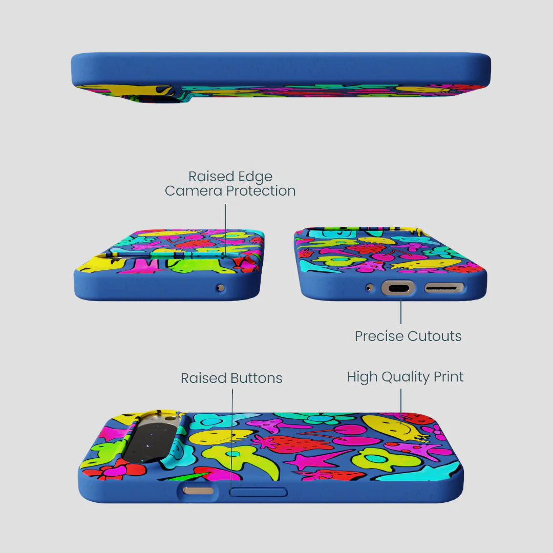 Electric Blue Melty Mood Google Pixel 9/9 Pro Case - Image 2