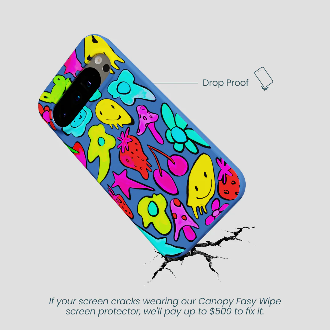 Electric Blue Melty Mood Google Pixel 9/9 Pro Case - Image 4