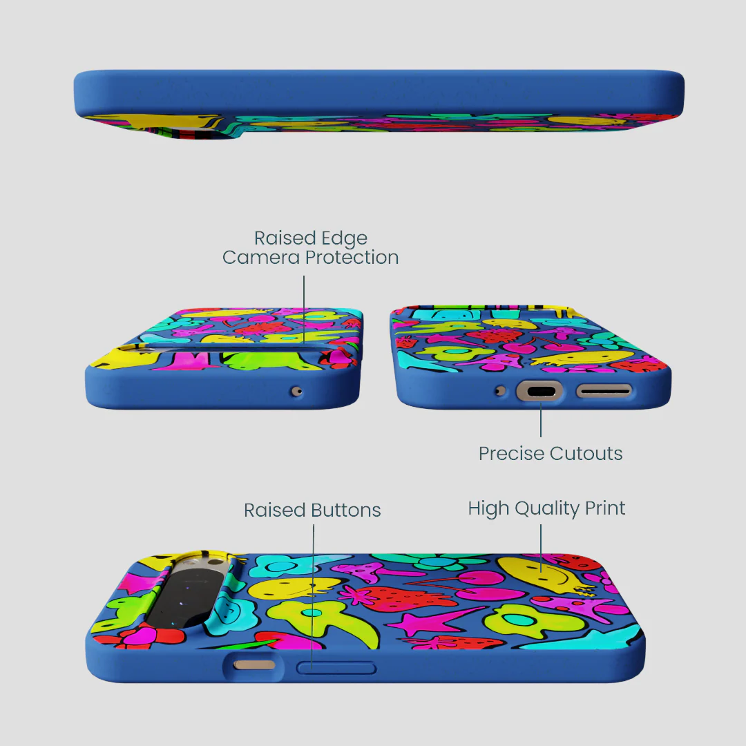 Electric Blue Melty Mood Google Pixel 9 Pro XL Case - Image 2
