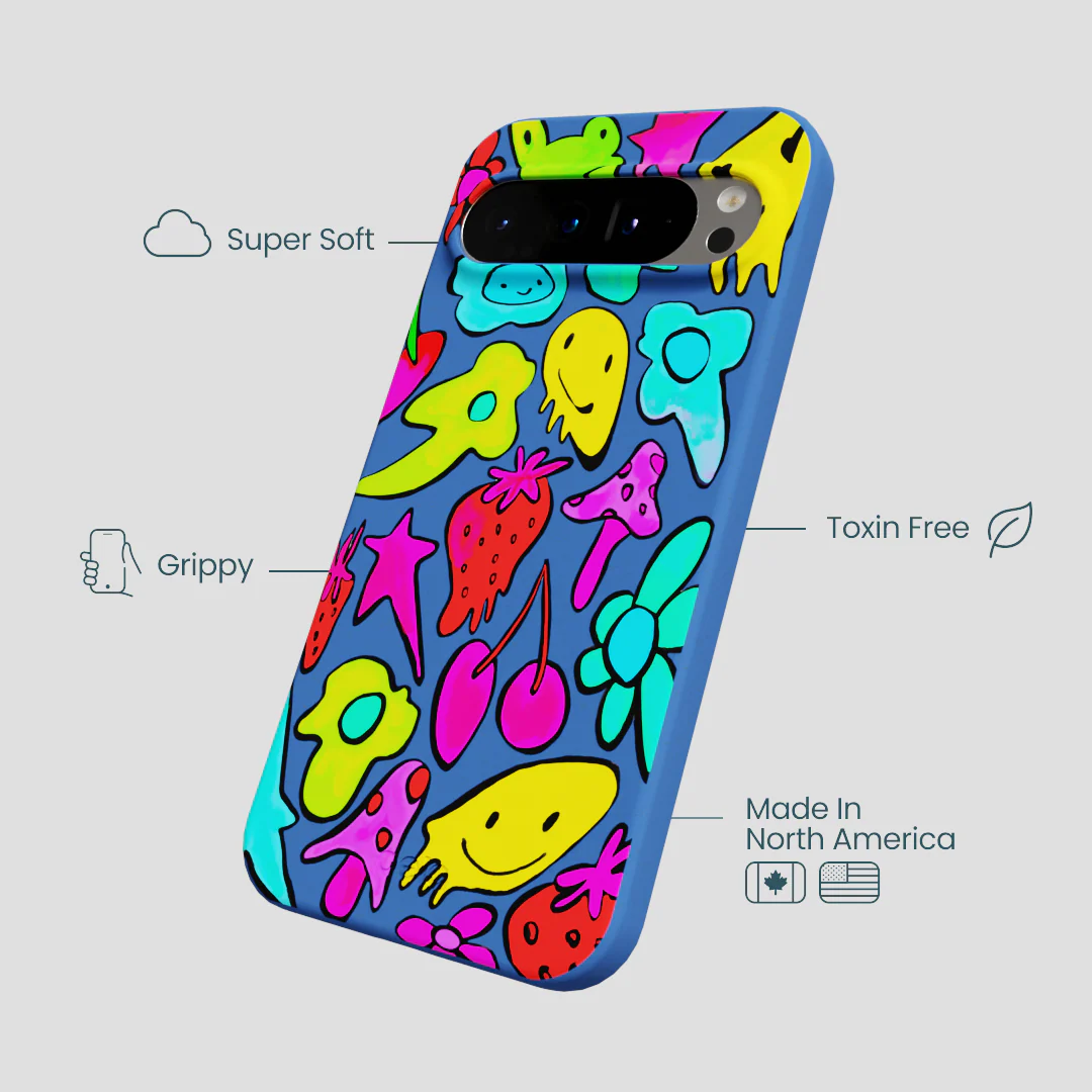 Electric Blue Melty Mood Google Pixel 9 Pro XL Case - Image 3