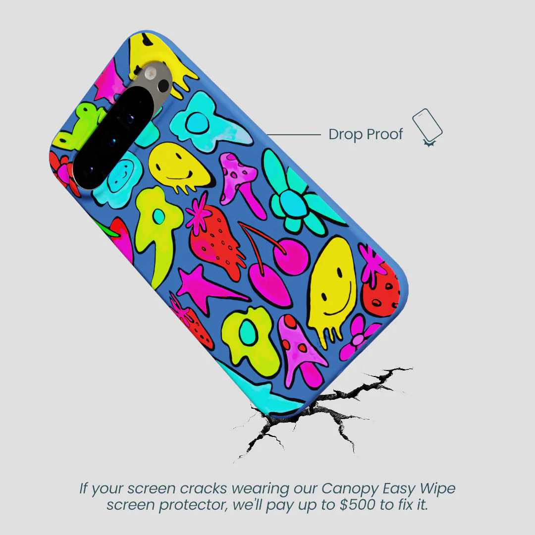 Electric Blue Melty Mood Google Pixel 9 Pro XL Case - Image 4