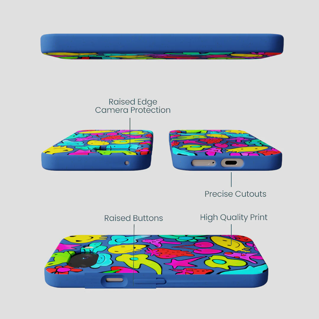 Electric Blue Melty Mood Google Pixel 9a Case - Image 2