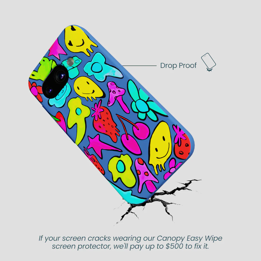 Electric Blue Melty Mood Google Pixel 9a Case - Image 4
