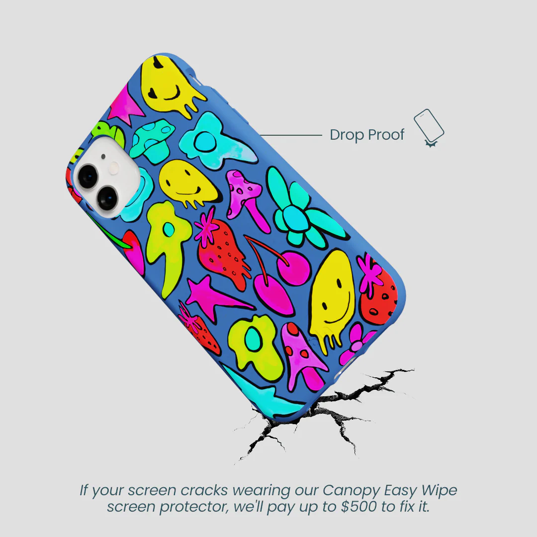 Electric Blue Melty Mood iPhone 11 Case - Image 4