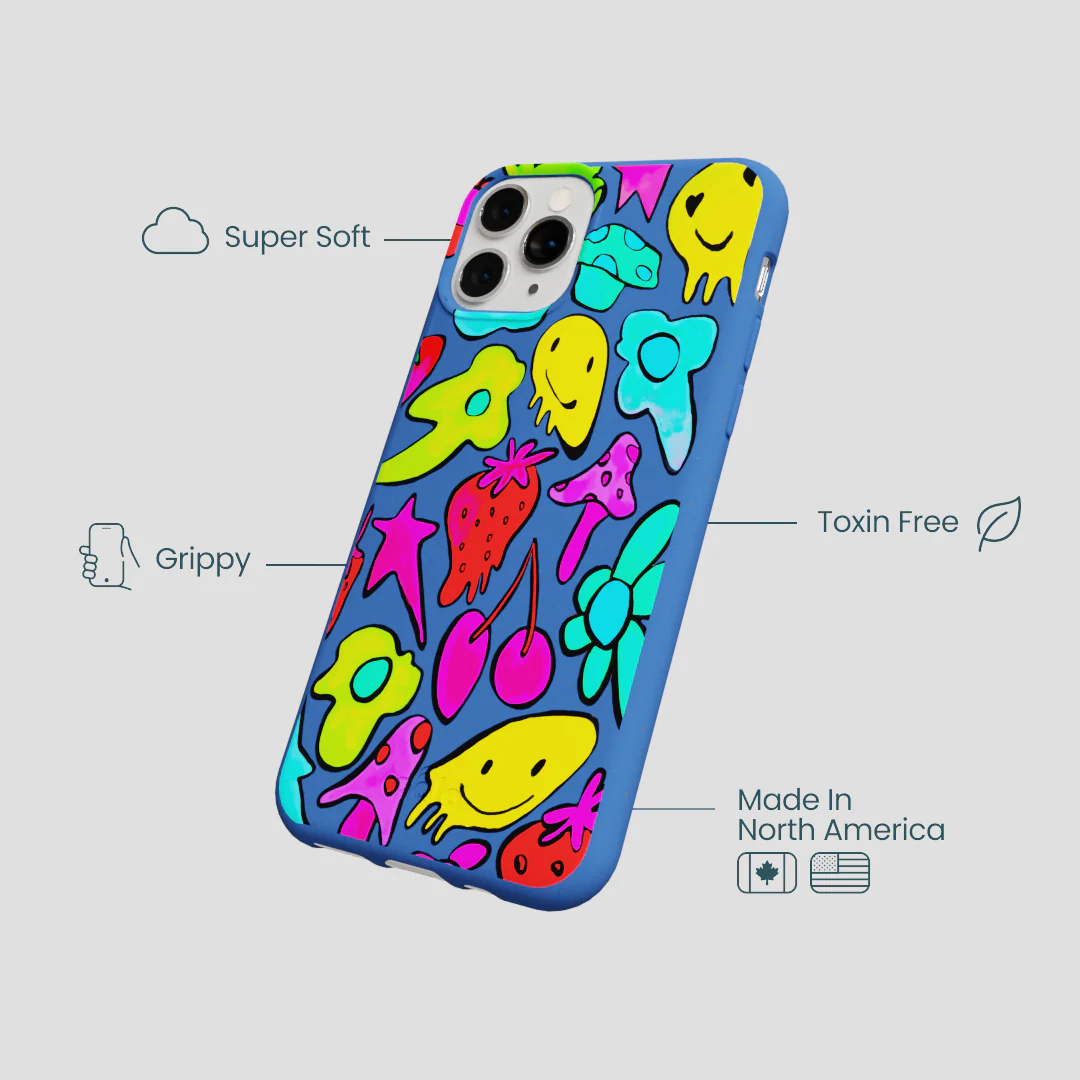 Electric Blue Melty Mood iPhone 11 Pro Case - Image 3