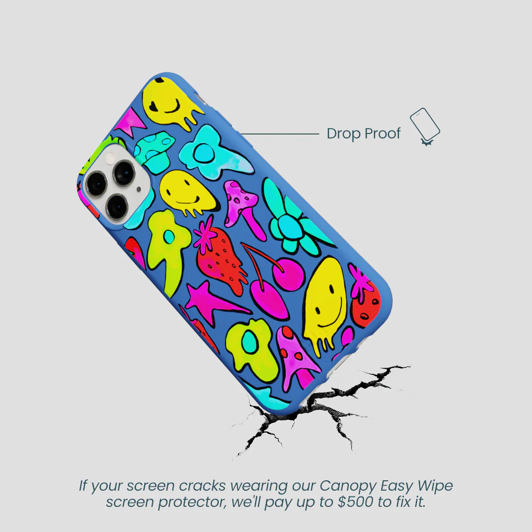Electric Blue Melty Mood iPhone 11 Pro Case - Image 4