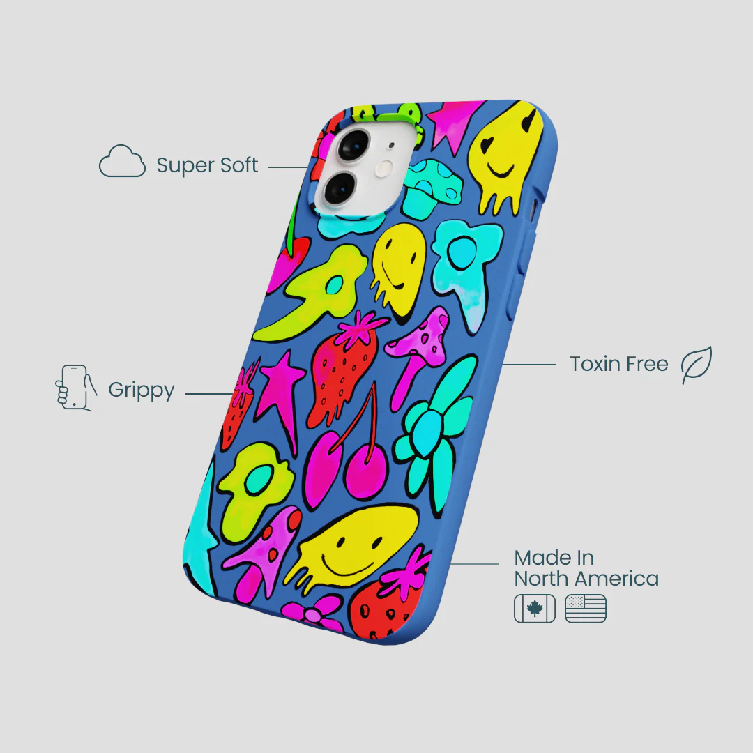 Electric Blue Melty Mood iPhone 12/ iPhone 12 Pro Case - Image 3