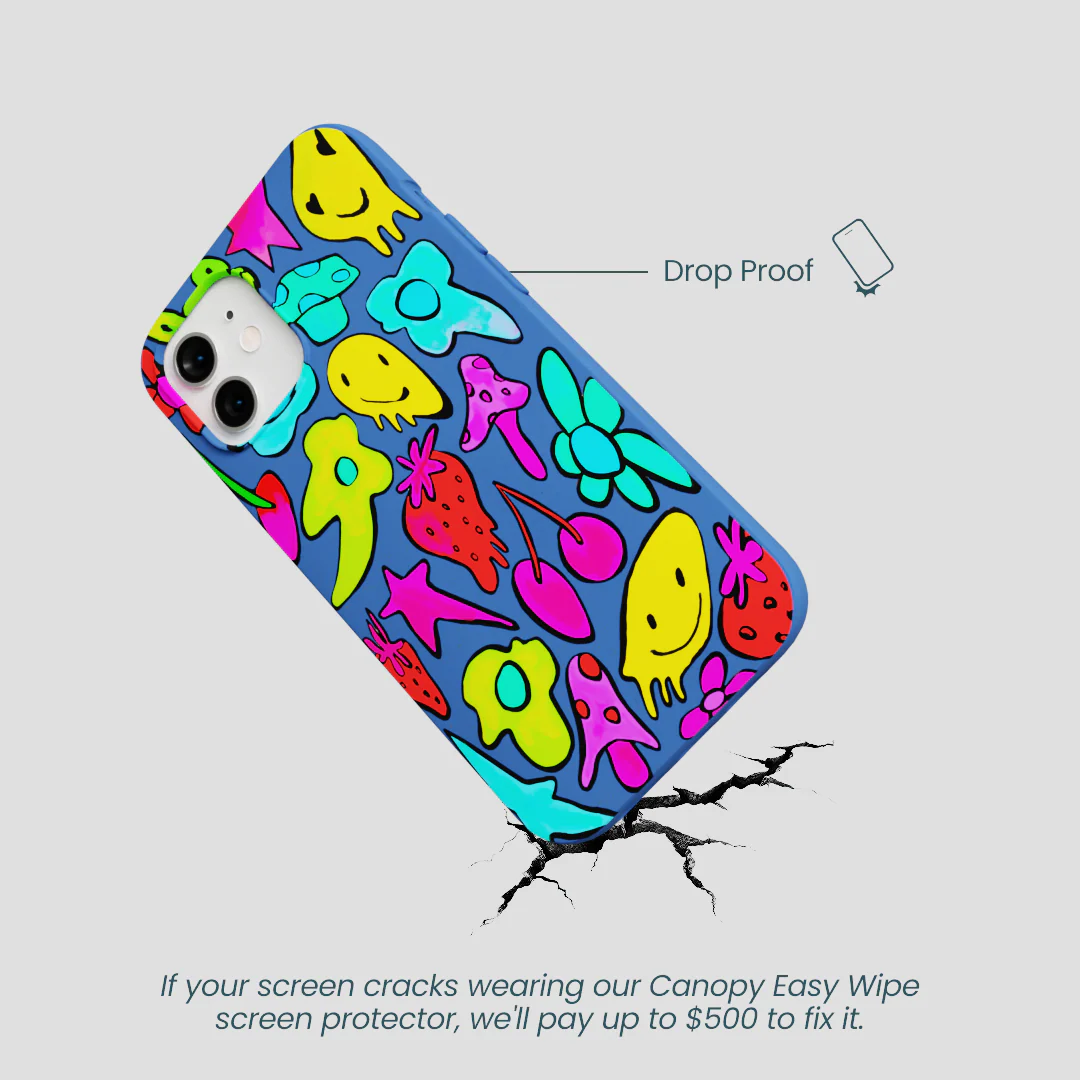 Electric Blue Melty Mood iPhone 12/ iPhone 12 Pro Case - Image 4