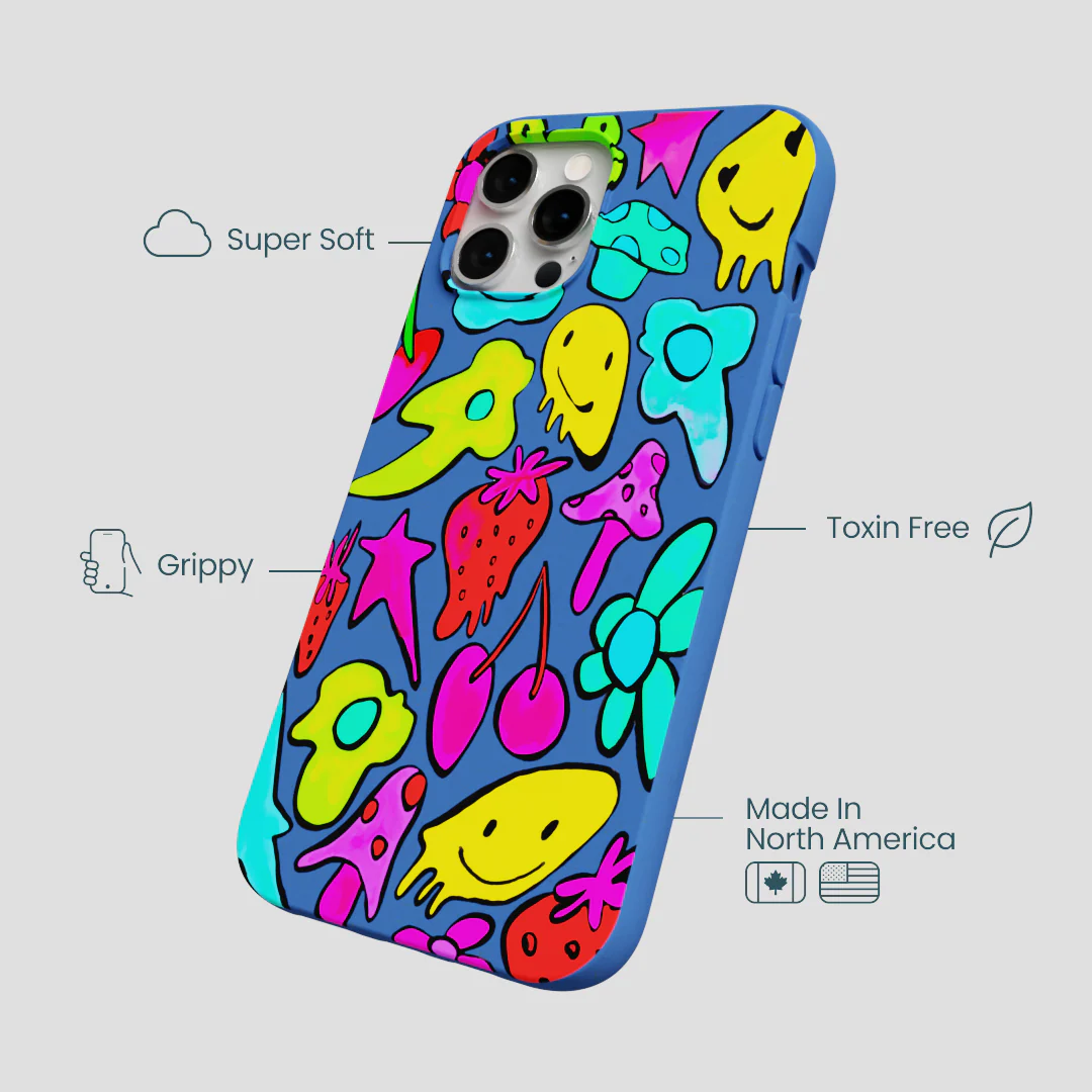 Electric Blue Melty Mood iPhone 12 Pro Max Case - Image 3