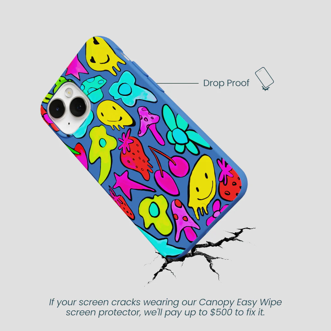 Electric Blue Melty Mood iPhone 13 Case - Image 5