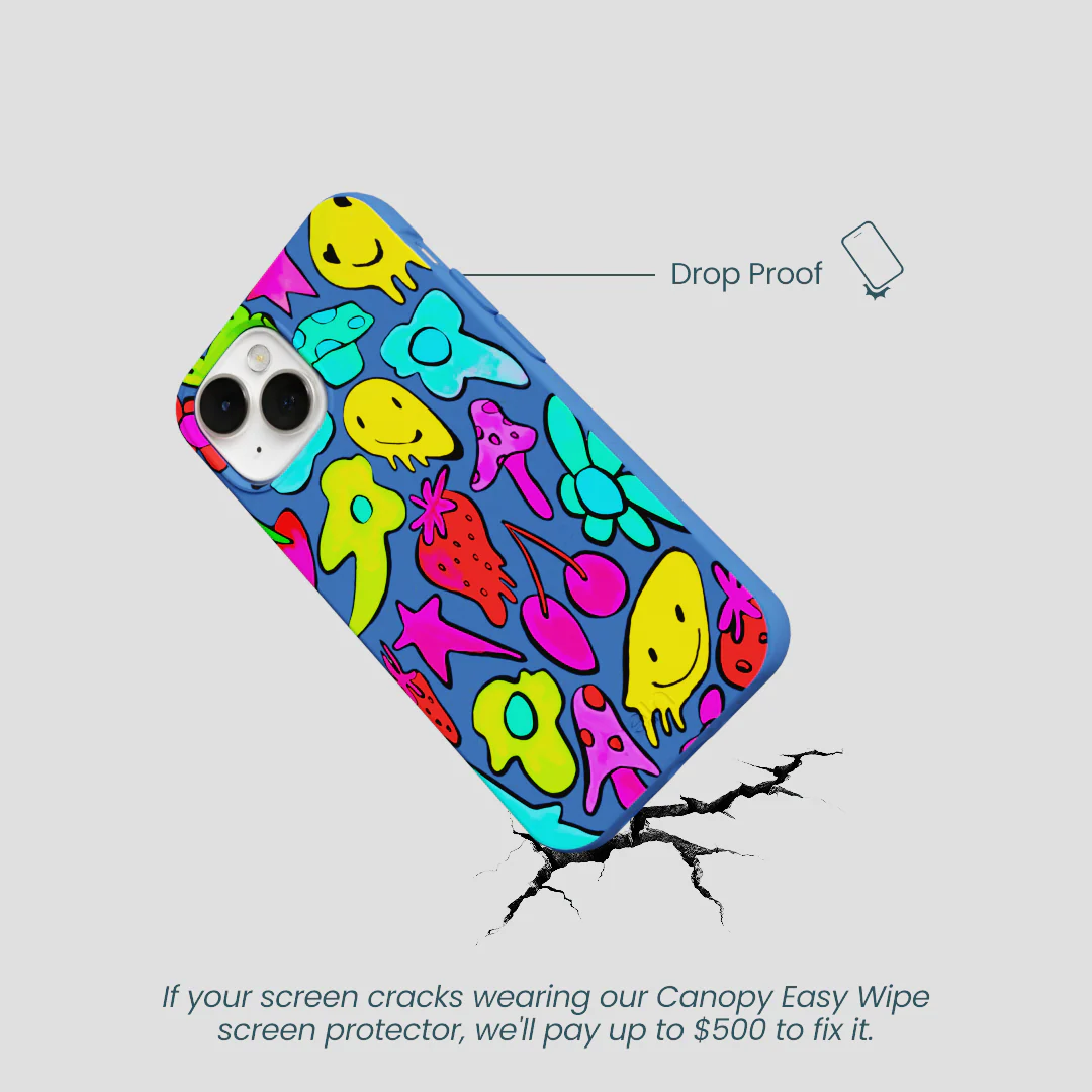Electric Blue Melty Mood iPhone 13 Mini Case - Image 5