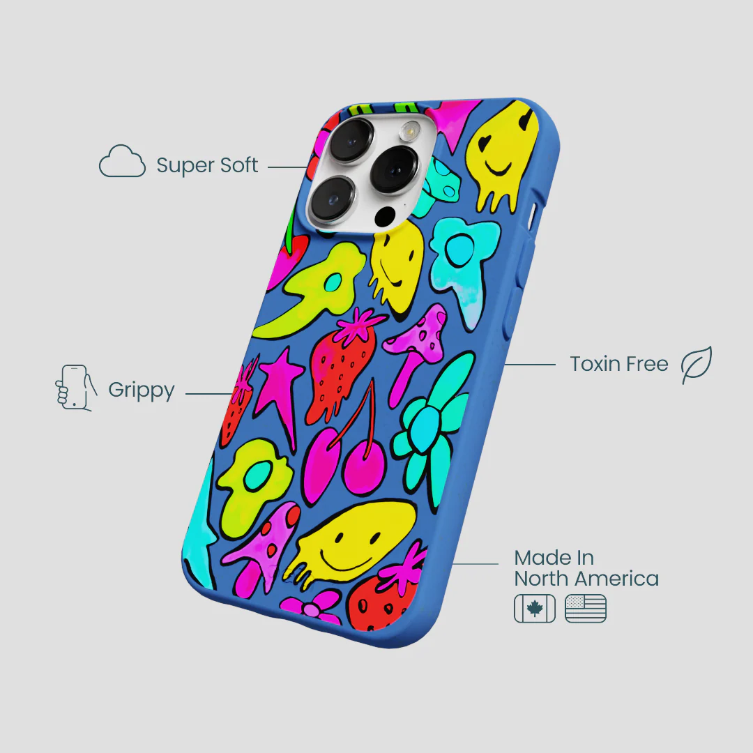 Electric Blue Melty Mood iPhone 13 Pro Case - Image 4