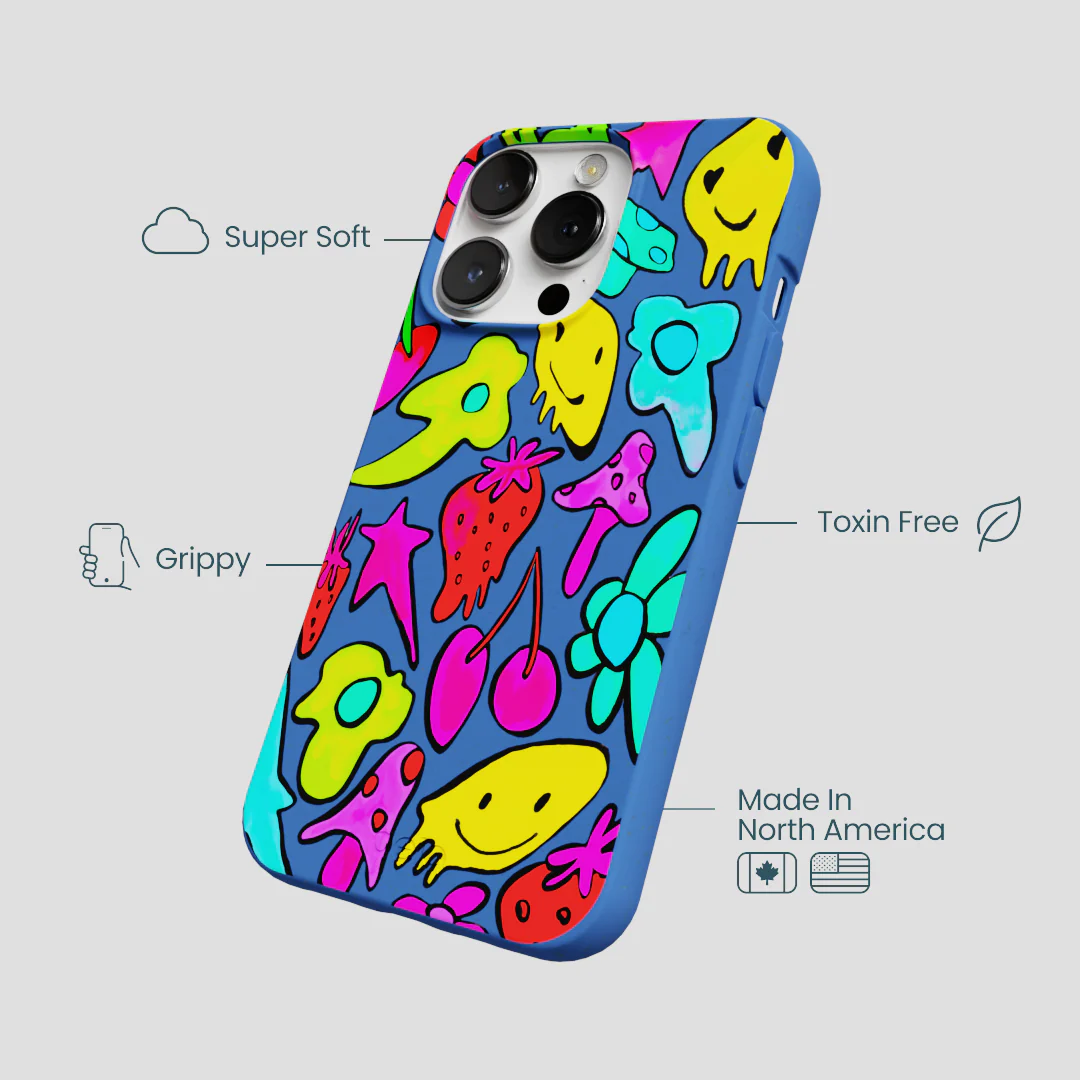 Electric Blue Melty Mood iPhone 13 Pro Max Case - Image 4